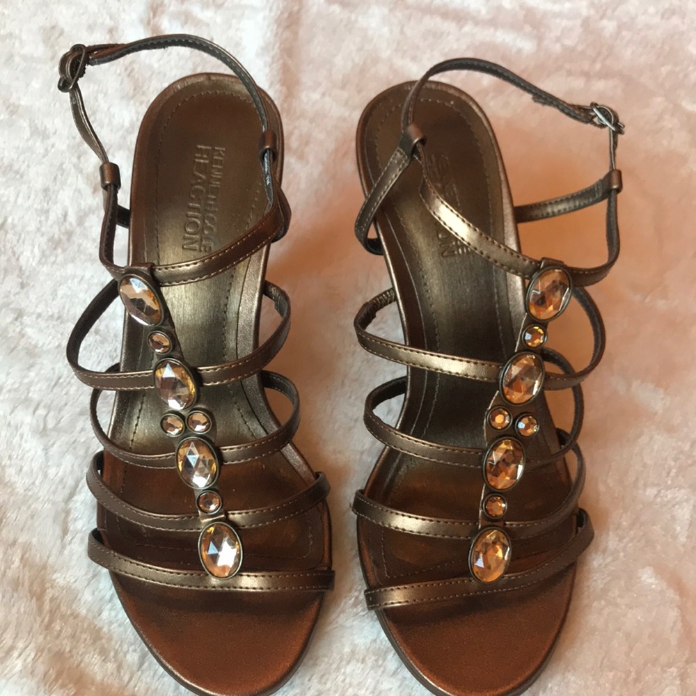 Kenneth Cole jeweled sandals